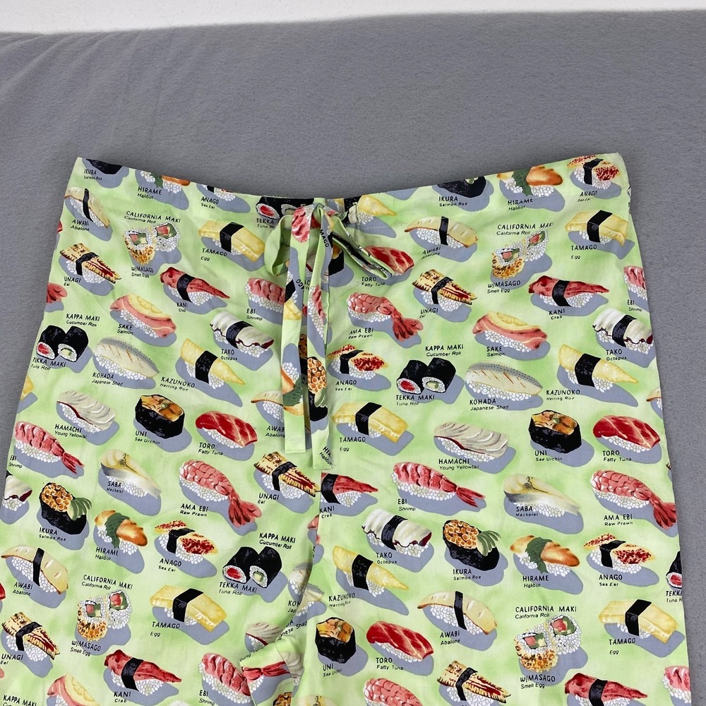 Vintage The Cats Pajamas Womens Sushi Print Pajama Set Medium NEW - Picture 13 of 16